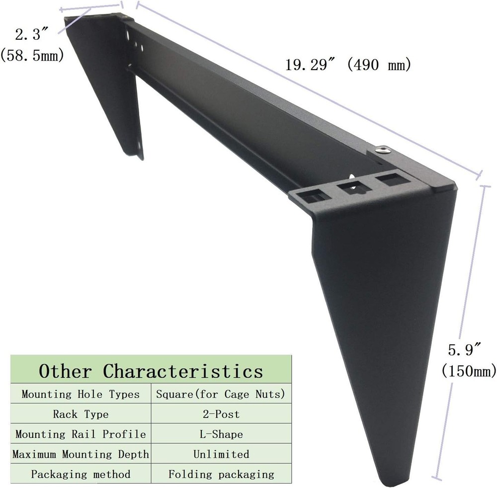 Versatile 1U Wall Mount Patch Panel - Up to 125lbs Capacity, Easy Installation