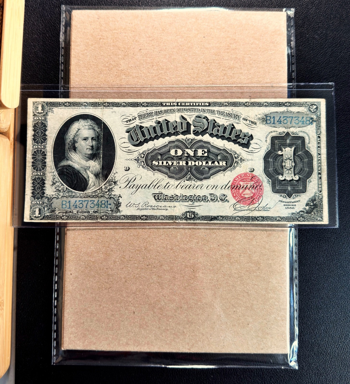 Fr. 215 1886 $1 Silver Certificate "MARTHA WASHINGTON" - VF Comment