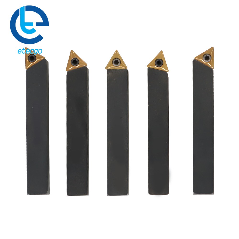 Carbide Indexable Turning Tool Bit With Carbide Inserts 5 PACK 3/8"