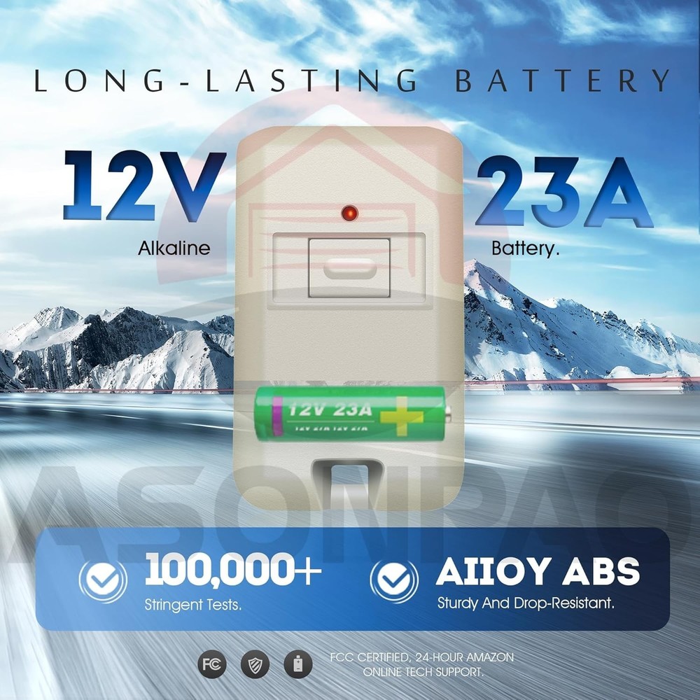 Compact MultiCode Garage Door Remote 3060/3089 - Certified & User-Friendly