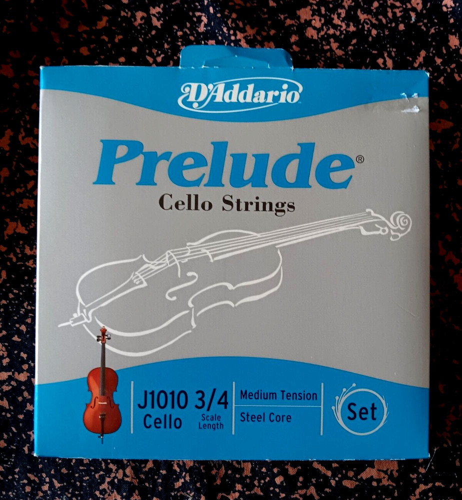 D’Addario  Prelude J1010 Cello String Set, 3/4 Scale Medium Tension