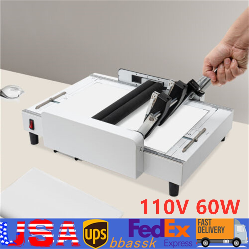 A3 Booklet Folding Binding Machine Paper Stapling Making Book Stapler Office 60W