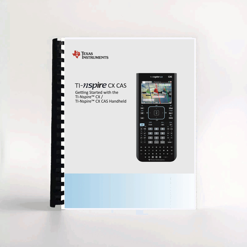 Texas Instruments TI Nspire CX CAS manual: Getting started
