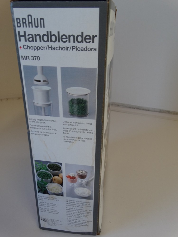 Braun Hand Blender & Chopper MR 370 Original Packaging