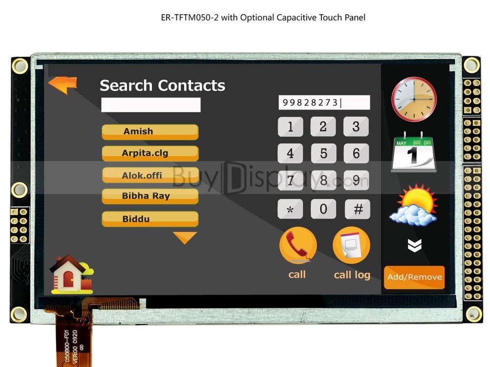 Serial,SPI 5" 5.0 inch TFT LCD Module Display w/Capacitive Touch Panel,Tutorial