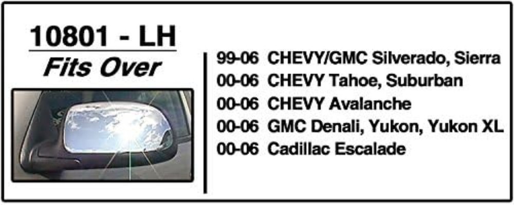 Custom Towing Mirror for Chevy/GMC/Cadillac, Driver Side - Easy Installation