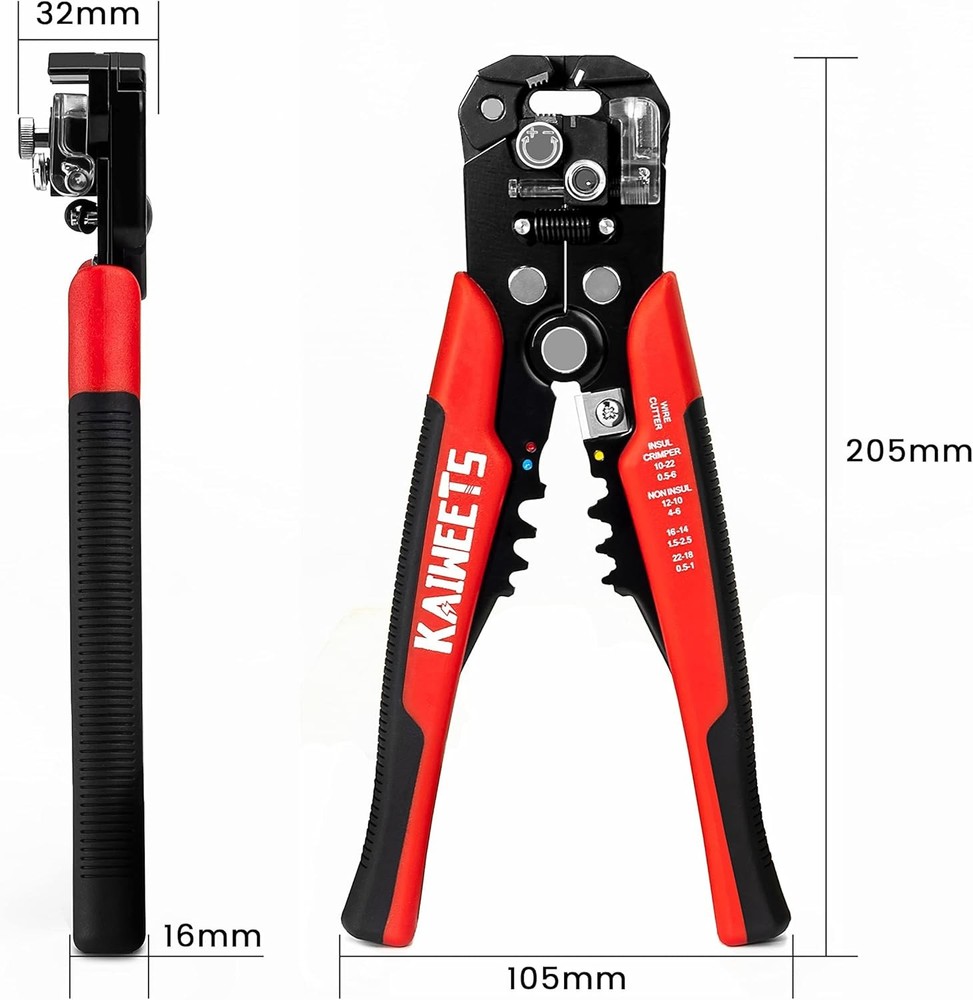 KAIWEETS Self Adjusting Wire Stripper - 3 in 1 Heavy Duty