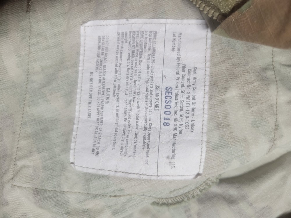 Large Regular - US Army OCP Combat Uniform Coat Jacket Top Multicam Camo