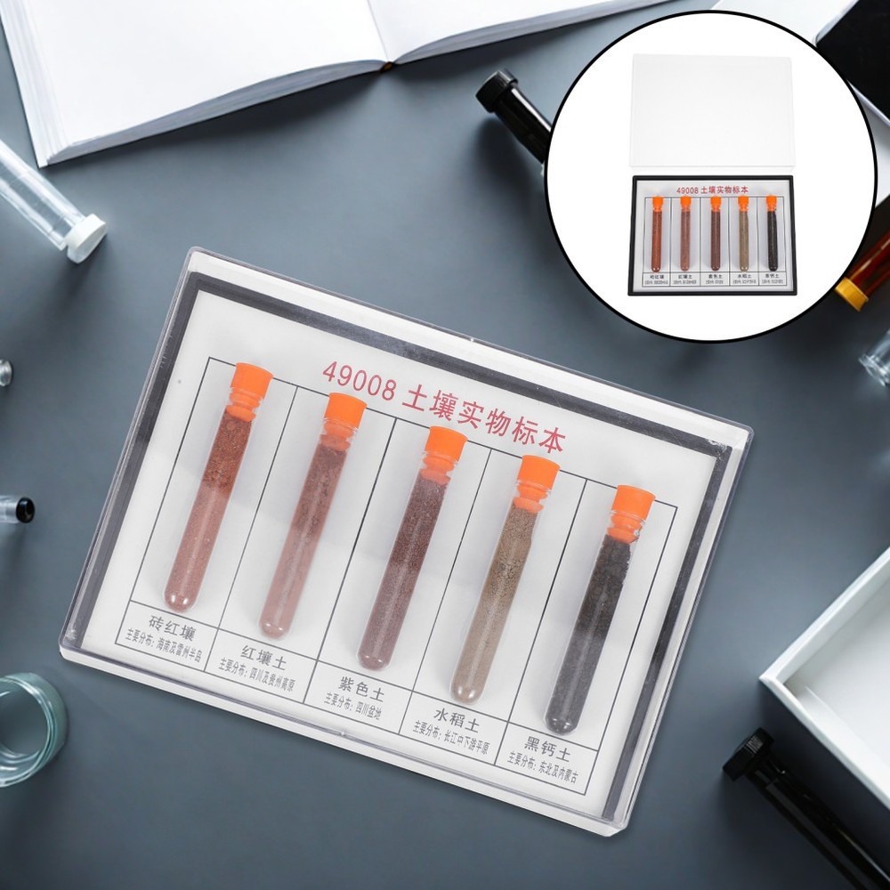 Geographical Soil Specimens Laboratory Sample Collection Set Experiment