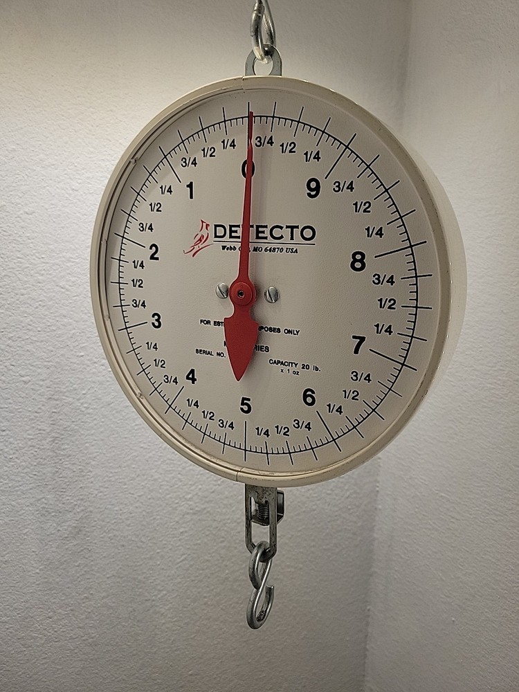 Detecto MCS-20DF Hanging Double Face Dial Scale 20 lb. Capacity