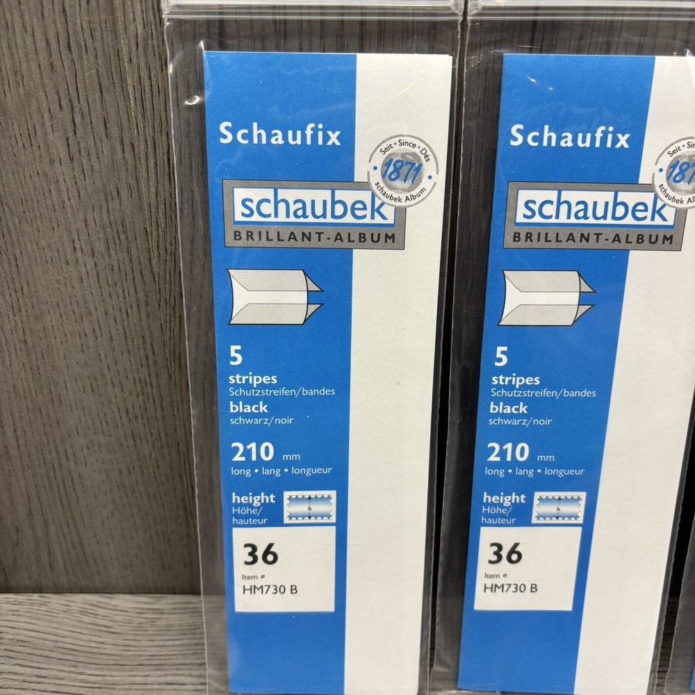 Schaubek Schaufix 210 X 36 MM long strip/stripe Black HM730 B New In Pack