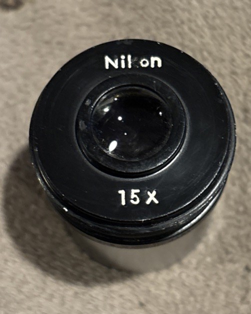 Nikon G15X Microscope Eyepiece *CLEANED + TESTED *Excellent Condition