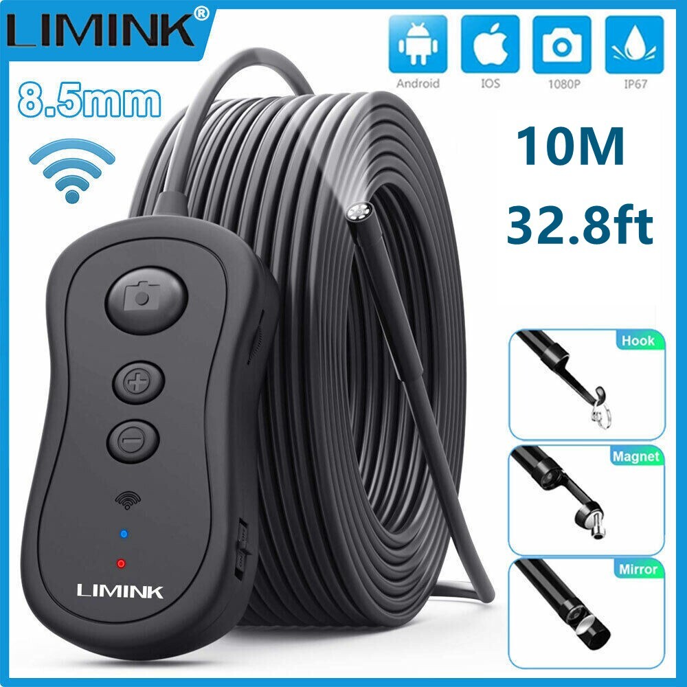 10m LED HD Endoscope Camera Borescope Inspection Wifi For Android iPhone