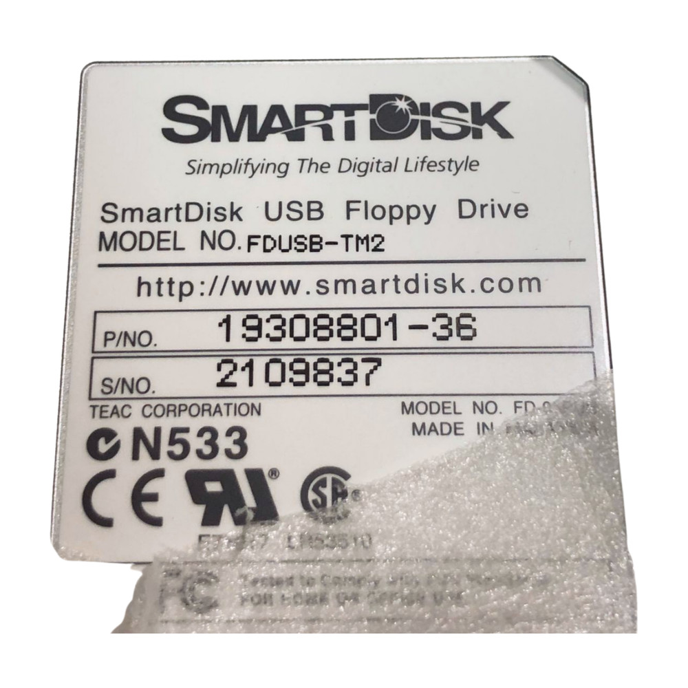 SmartDisk FDUSB-TM2 USB External 3.5" Floppy Disk Drive