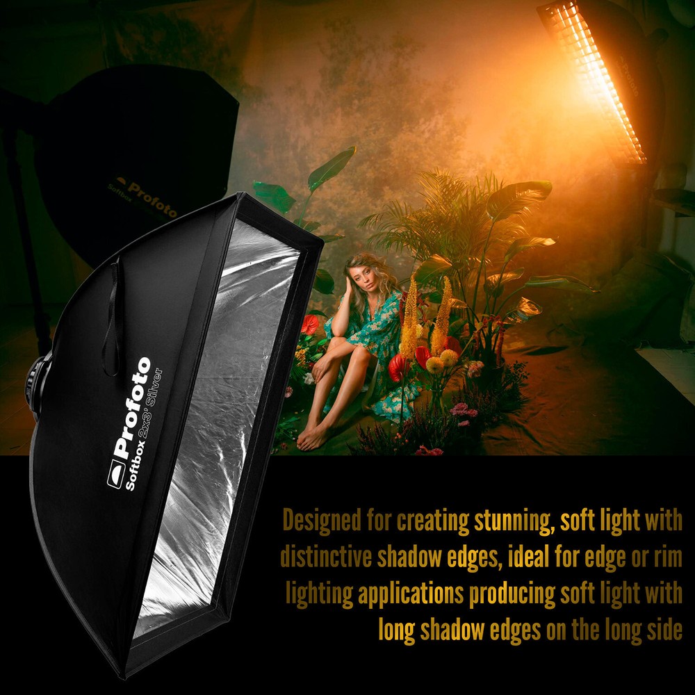 Profoto 2x3 Feet Softbox Rectangular Silver Soft Light with Precision Bundle