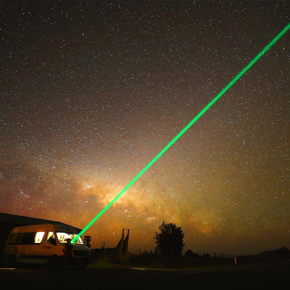 Aluminum Rechargeable Green Laser Pointer with Unique Starlight Patterns