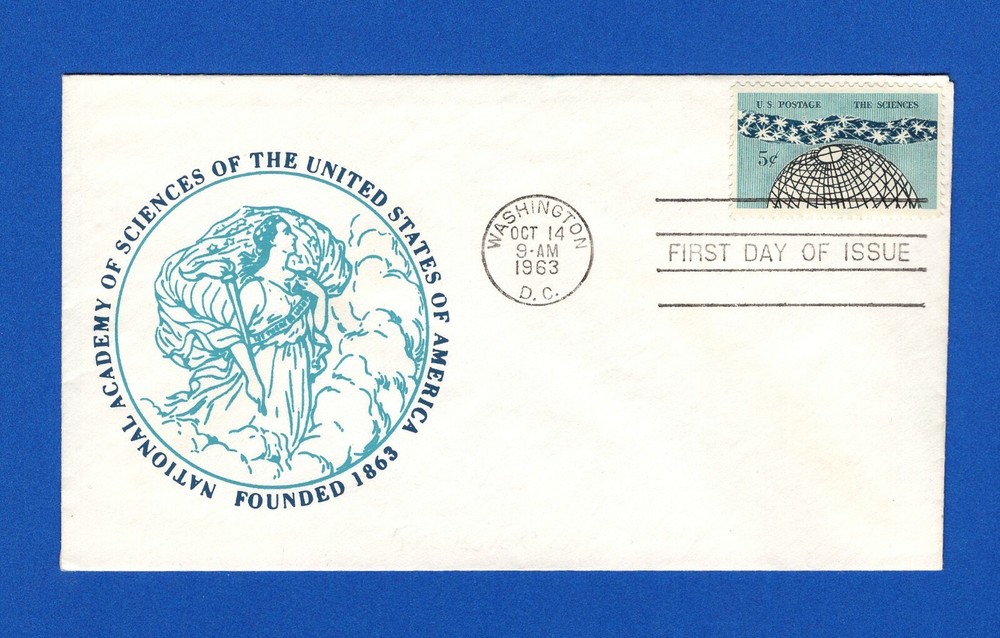 Scott 1237 The Sciences Silk Screen Cachet FDC by Eric Lewis - Only 12 Known
