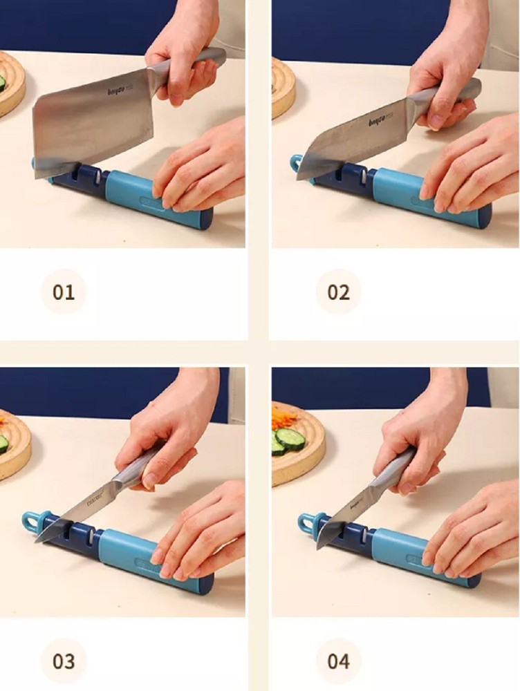 2 in 1 Kitchen 2 Stage Knife Sharpener Stainless Steel Multi-function Peeler US