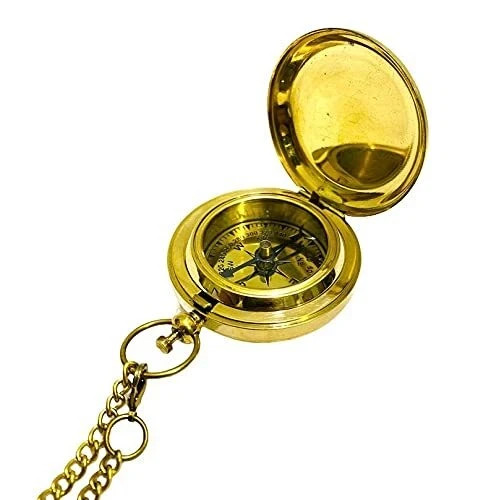 Solid Brass Nautical compass Brass Pocket Compass Nautical Vintage Compass