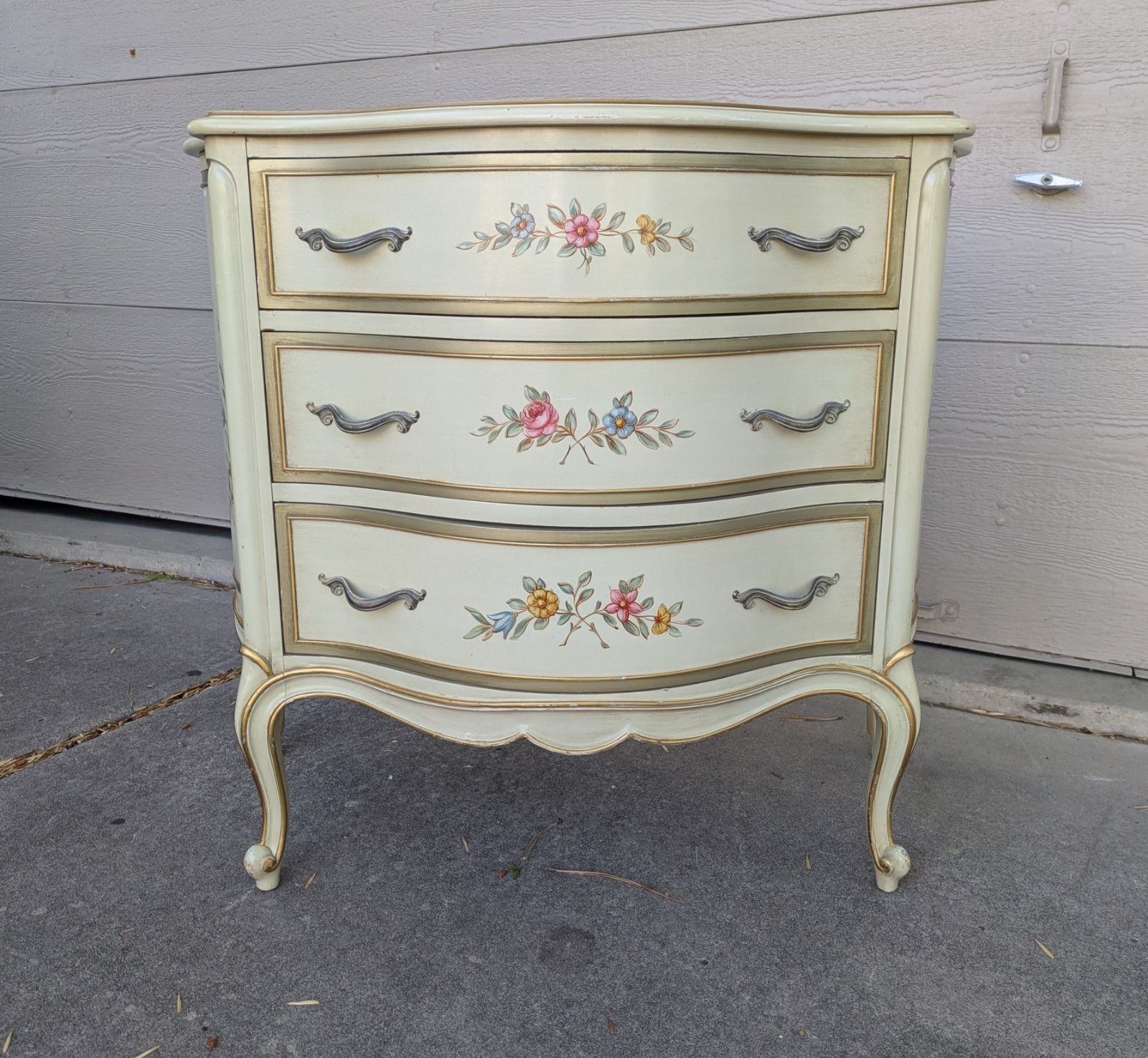 Vintage Drexel Touraine French Provincial Bachelor Dresser Chest of 3 Drawers