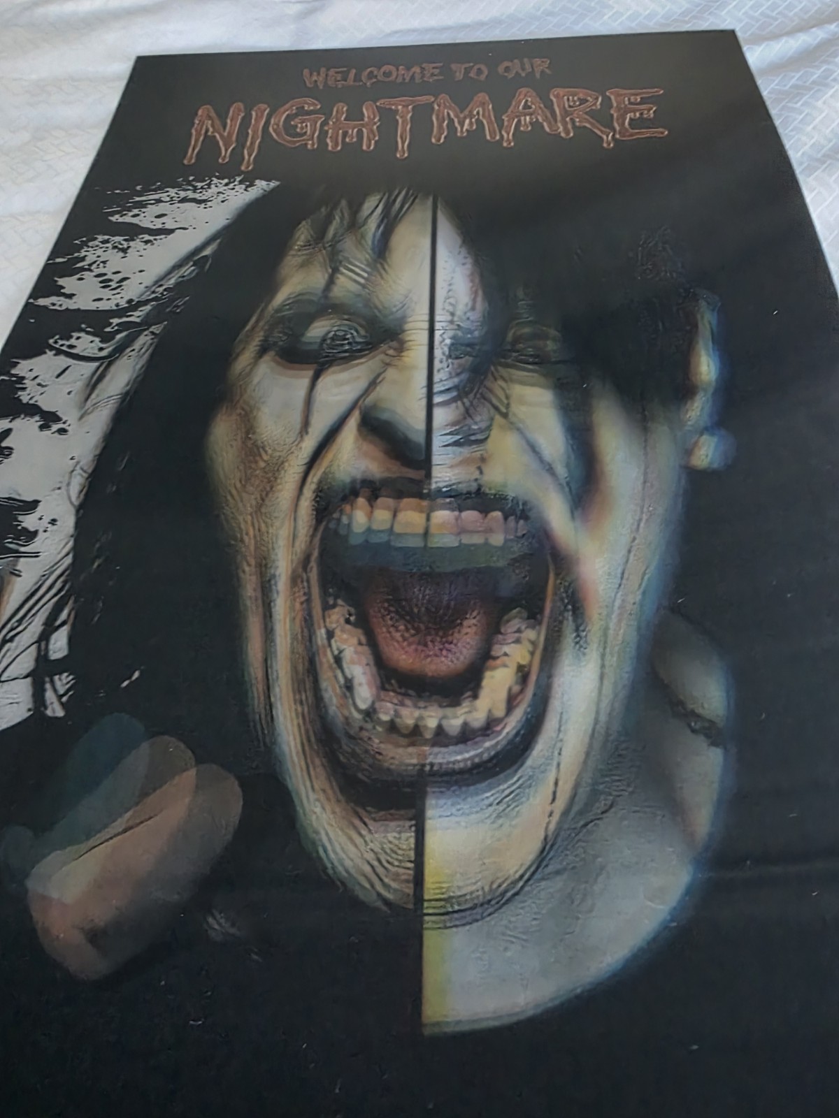 RARE Alice Cooper & Cris Angel Welcome to our nightmare 16x10 lenticular show...