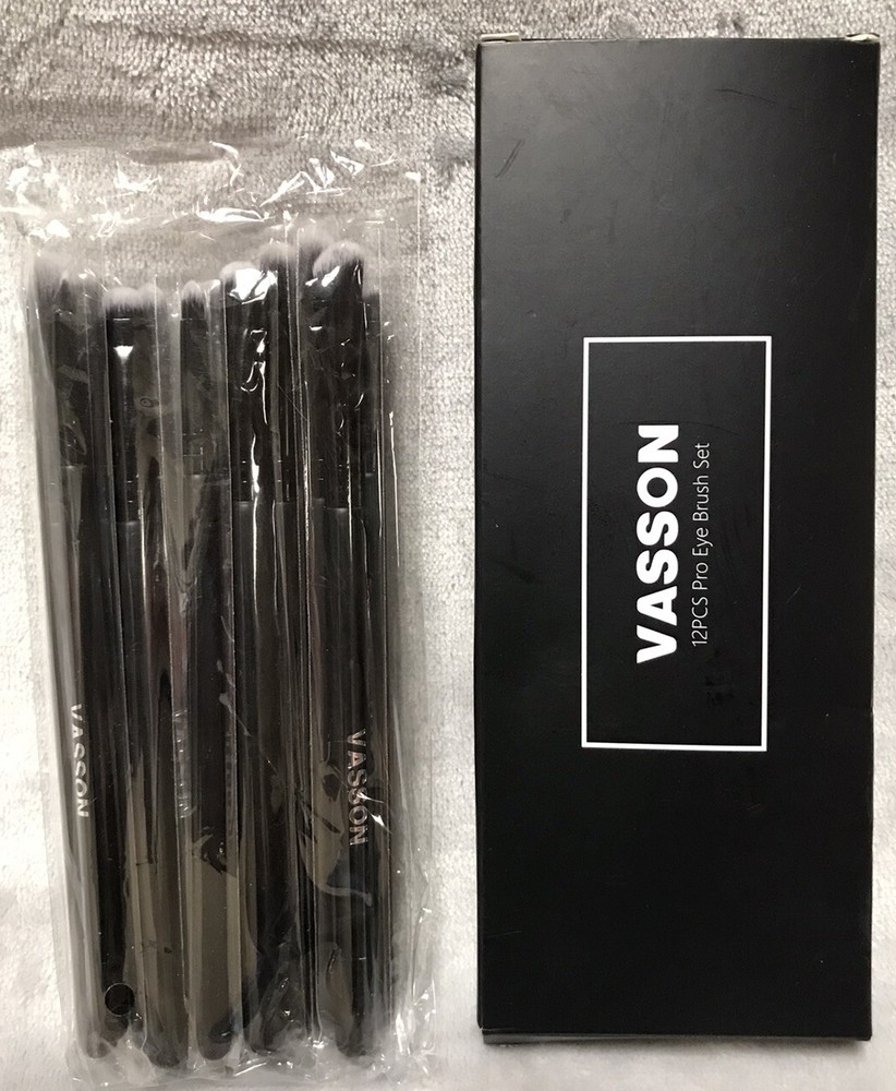 NEW Vasson 12pc Pro Eye Makeup Brush Set