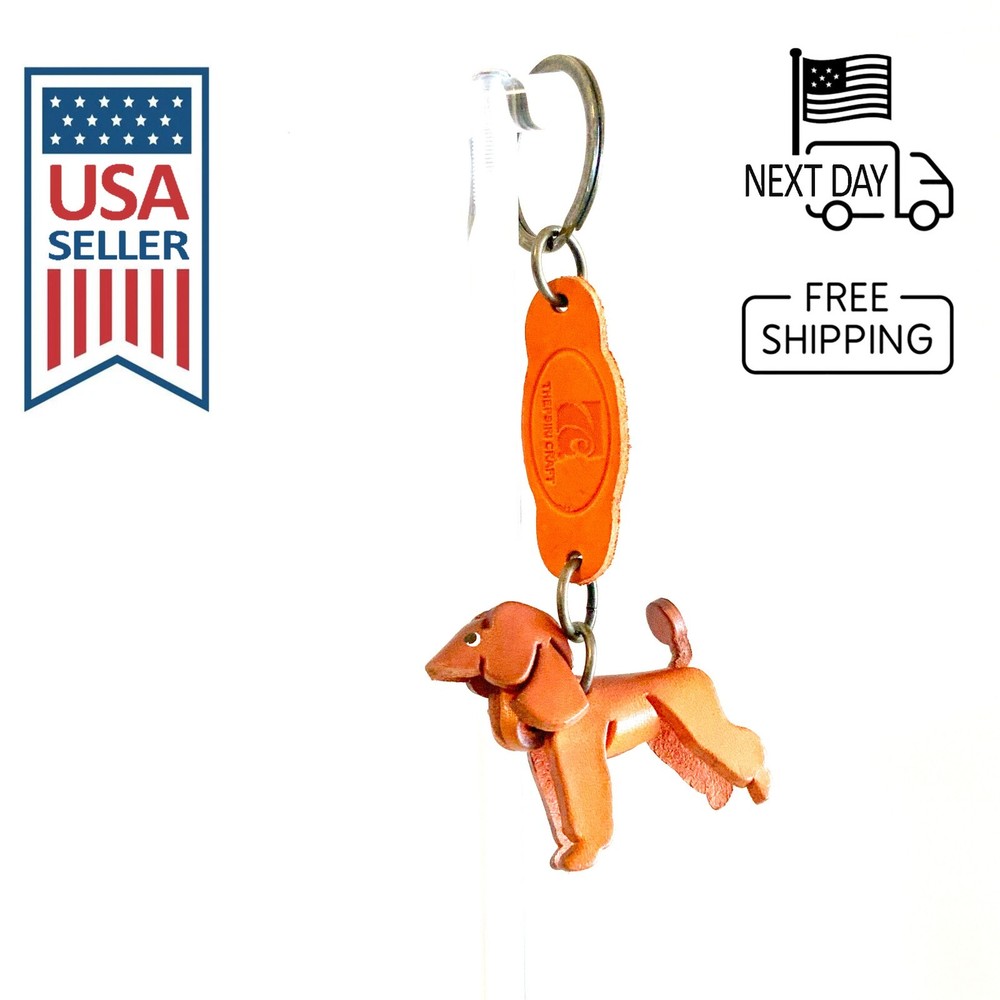 POODLE Handmade Leather Keyring