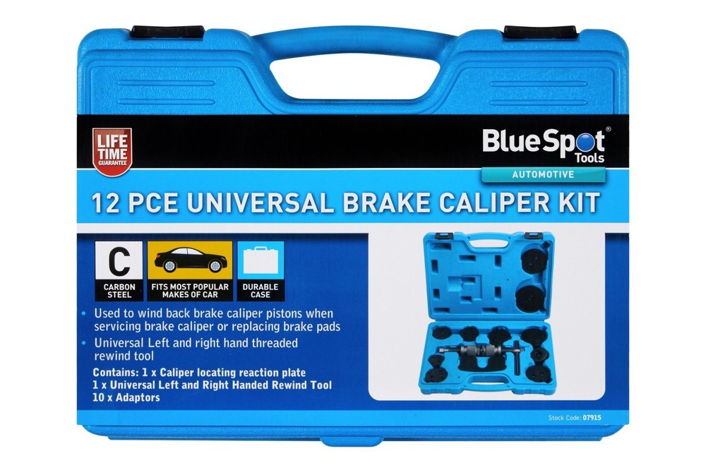 Universal Brake Caliper Kit Piston Wind Back Tool Re Wind 12 Piece Left & Right