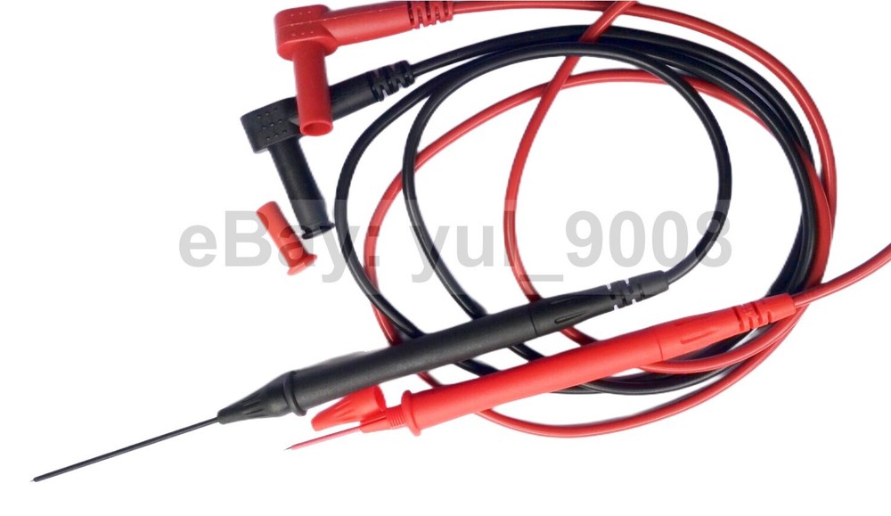 Retractable PVC Tip Test Lead Set Adjustable Length for Multimeter Clamp Meter