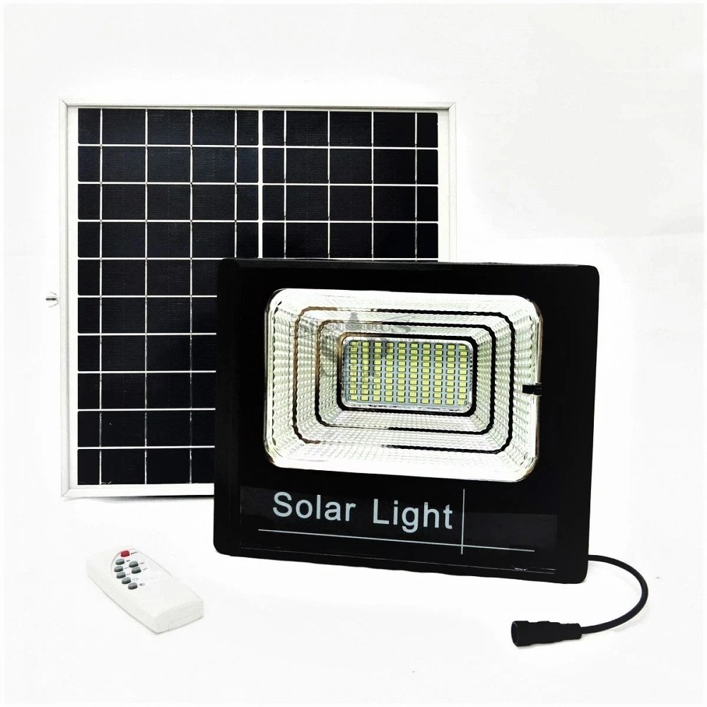600W SMD Headlight With Solar Panel Twilight Sensor With Remote Control