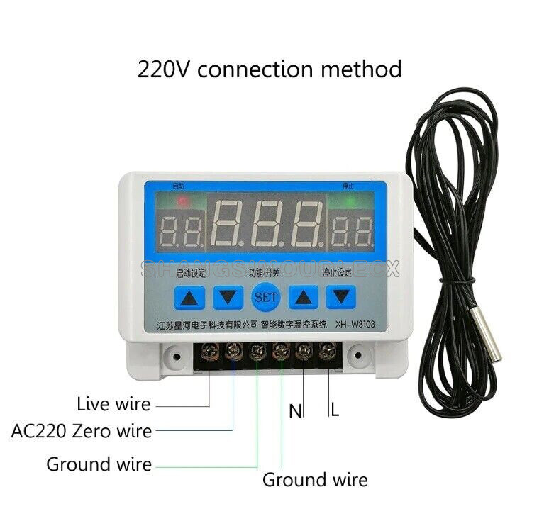 AC 220V 30A Digital Thermostat Temperature Controller Temperature Control