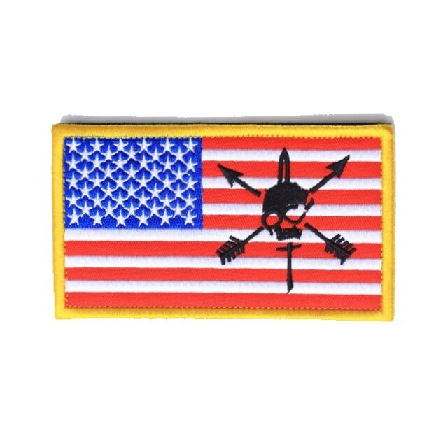 US Flag Special Forces Embroidered Patch Large CAG SF Green Berets - Hook & Loop