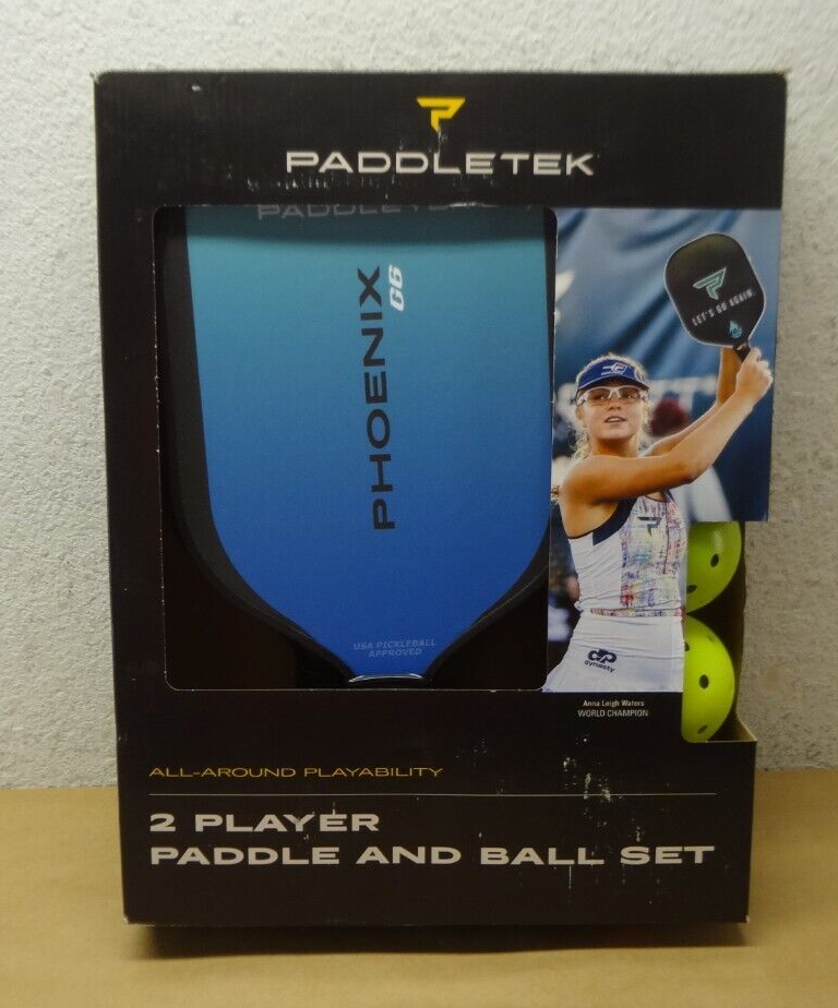 Paddletek Phoenix G6 Composite Bundle, 2 Player paddle and ball set