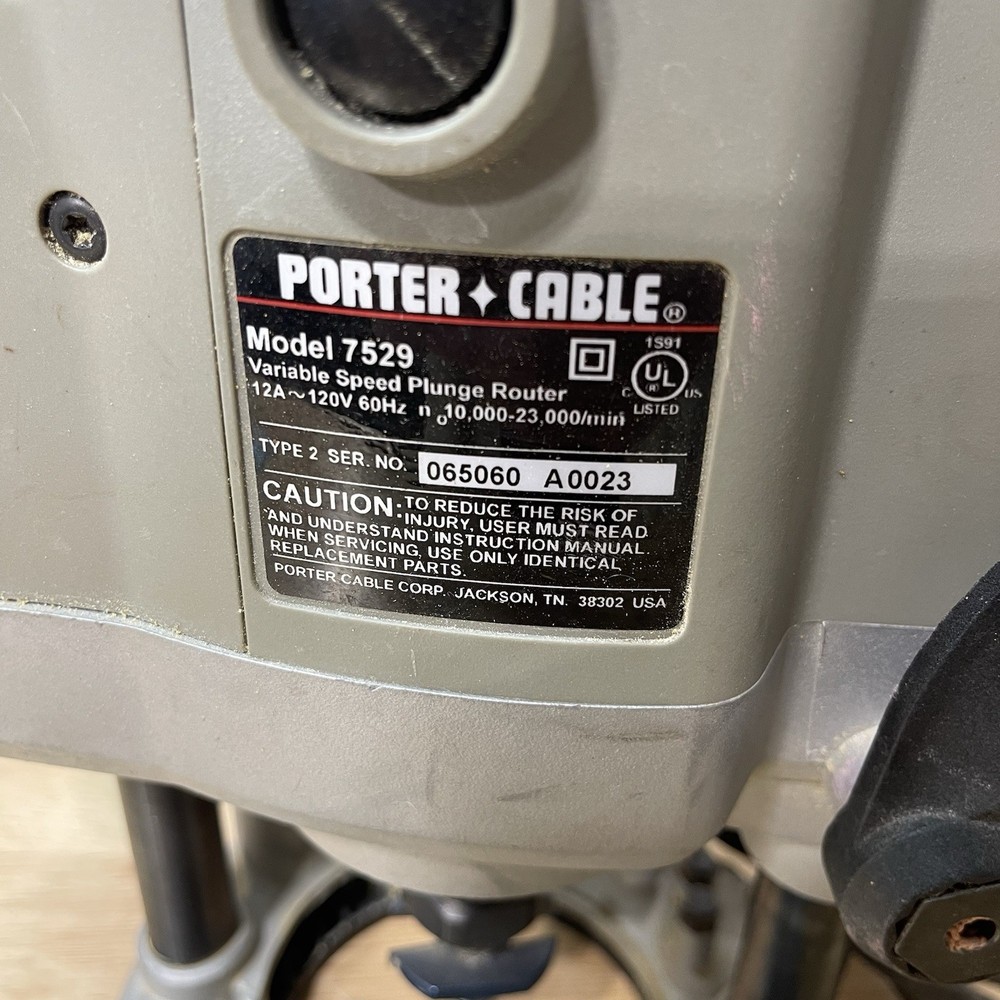 PORTER-CABLE 7529 Variable Speed Plunge Router 12amp