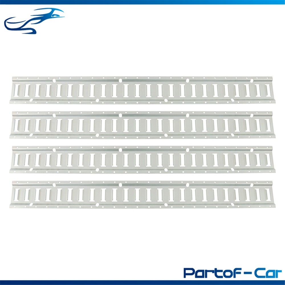 Silver 4 Pack 48" E Track Rail Sections Fit For Mounting In Trucks Trailers