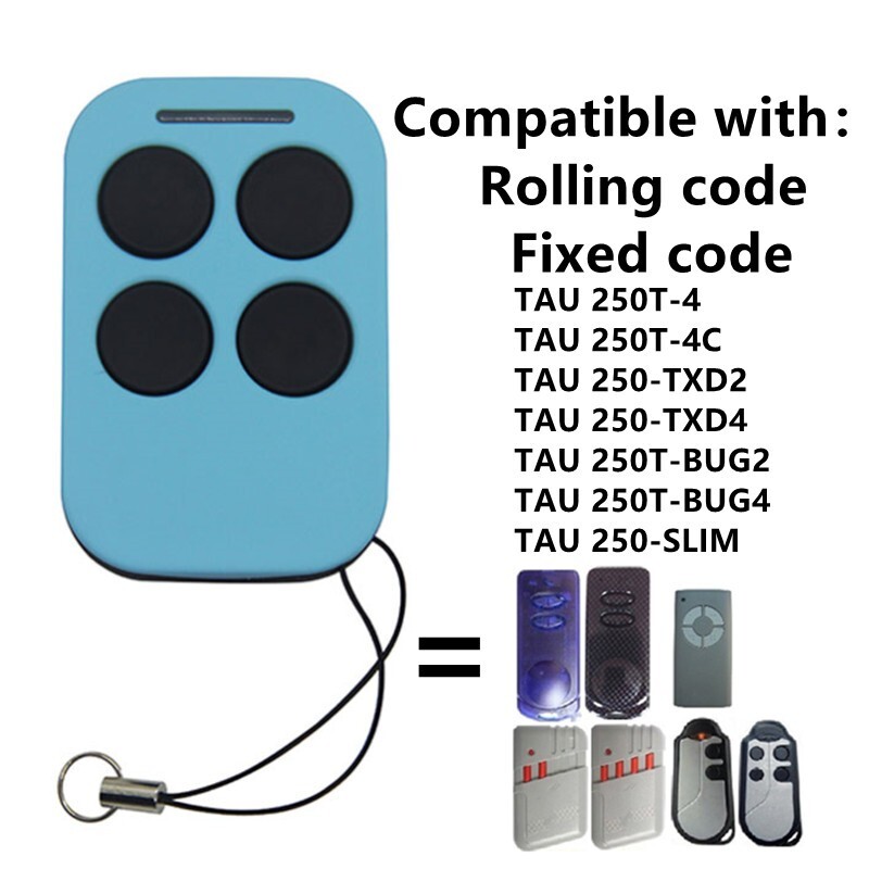 Replace for 250K-SLIM RP 433Mhz TAU Rolling Code Remote Control Key Fob