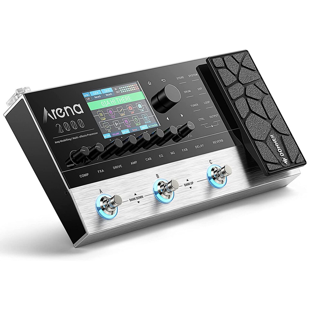 Donner Arena 2000 Multi Effects Pedal + Drum Machine 278 Tone 100 Effect 80 Amp
