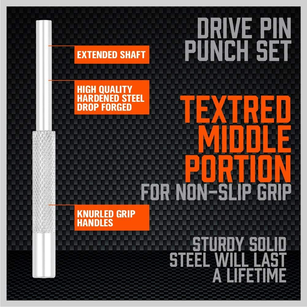 7PC Roll Pin Starter & Bolt Catch Install Punch Set 1/16" 5/64" 3/32" 1/8" 5/32"