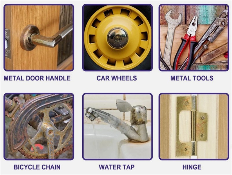 Universal Rust Remover Spray for Car Wheels Metal Surface Decontamination