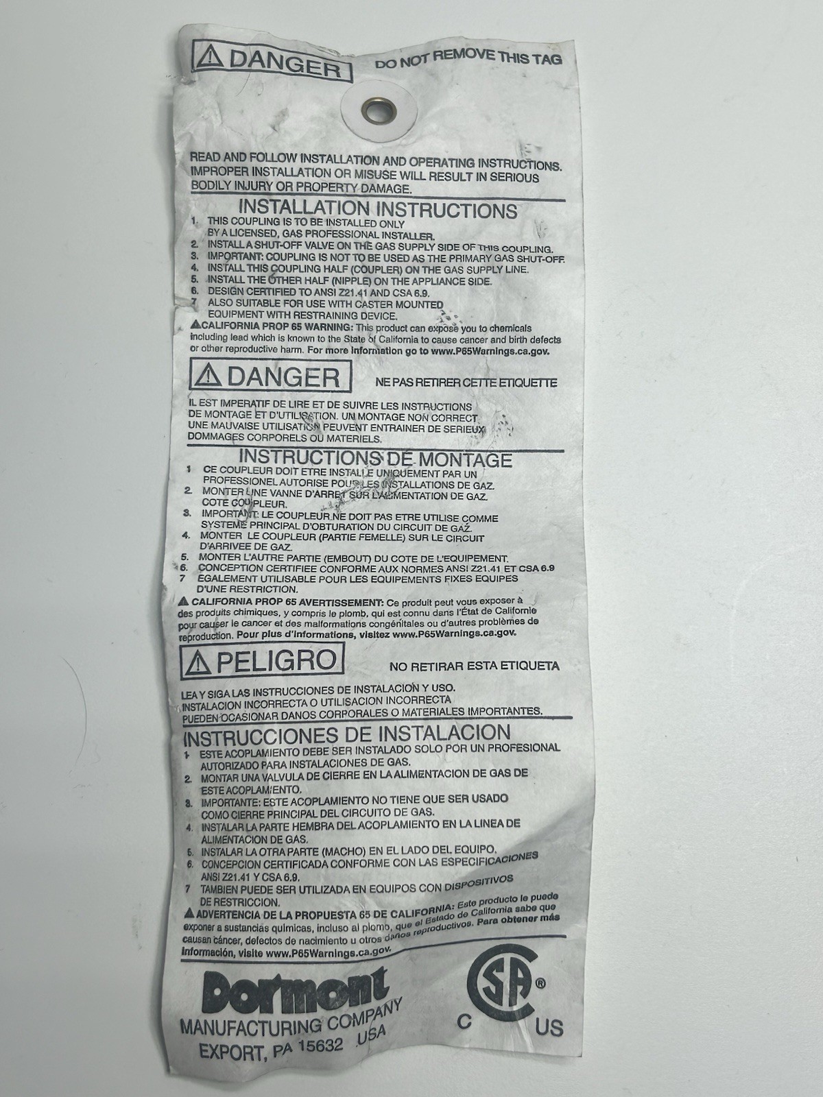 DORMONT SNC B533-2 SNAPFAST 1/2 PSIG DORMONT QUICK DISCONNECT NEW