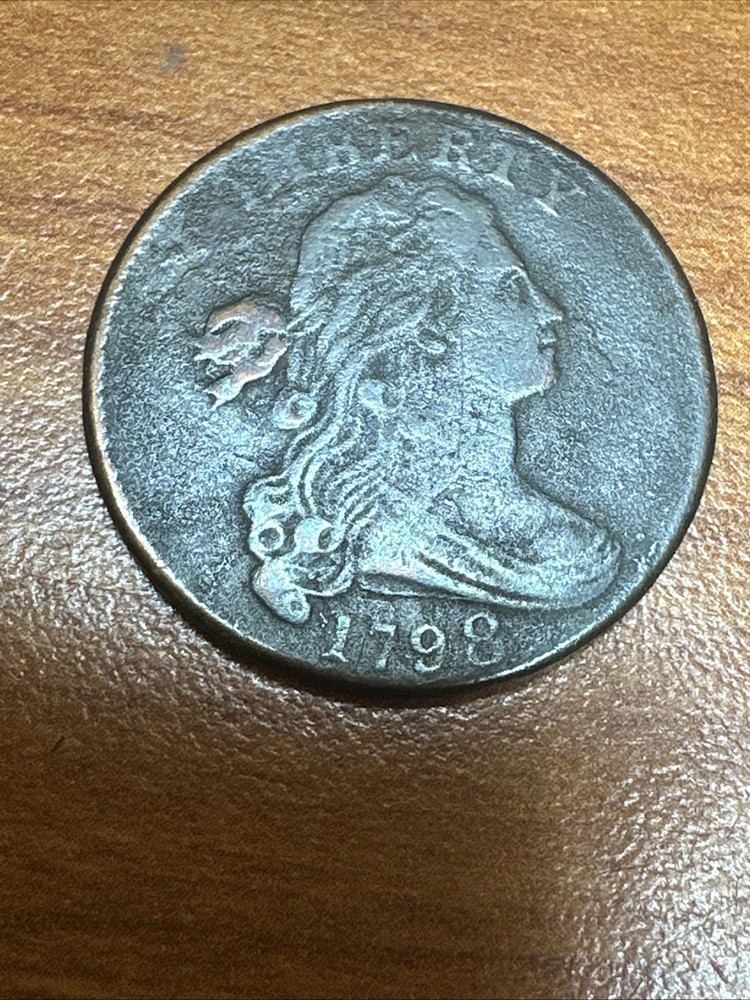 1798 Draped Bust Large Cent 1c 2nd Hairstyle