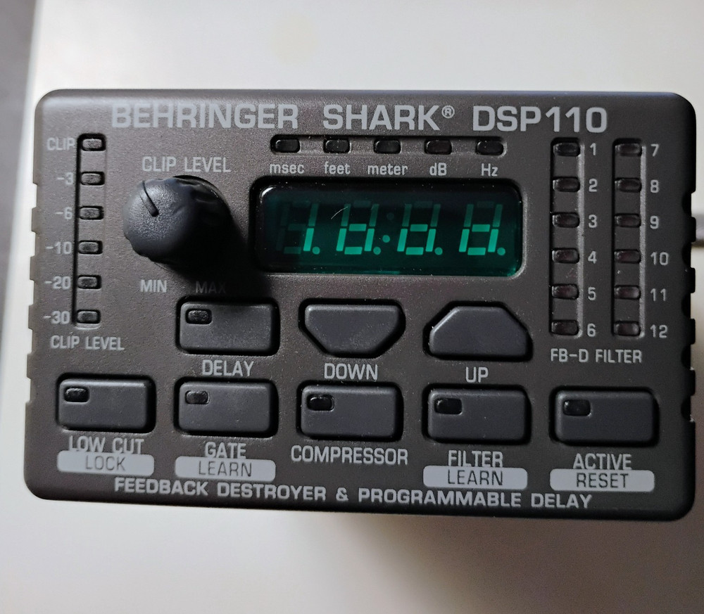 Behringer Shark DSP110 Digital Multi-Function Signal Processor-Untested