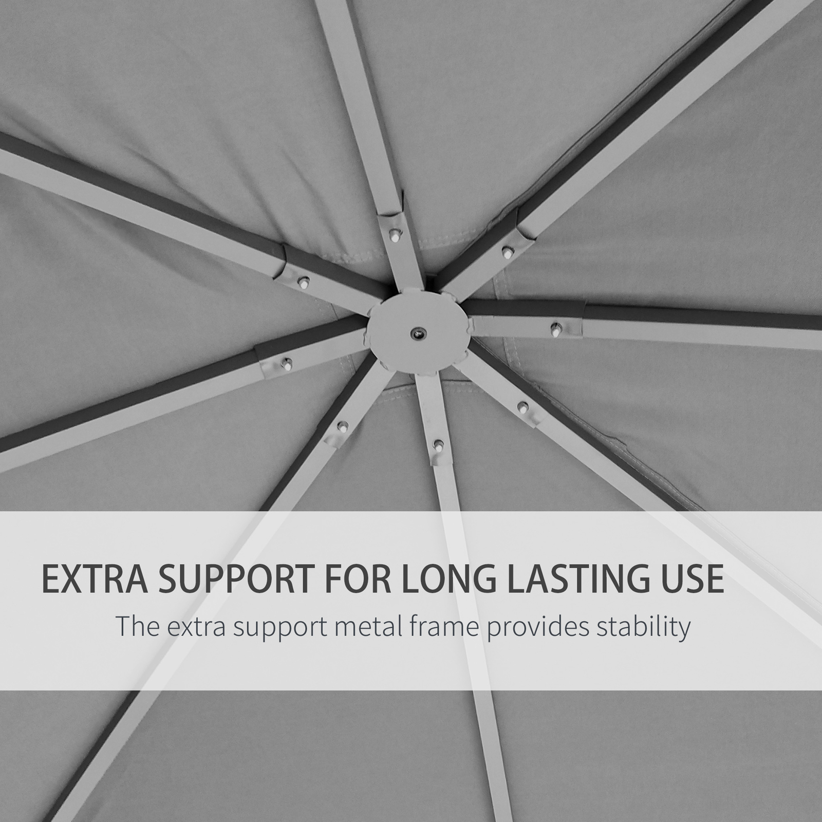 10' x 10' Soft Top Patio Outdoor Canopy Gazebo Tent Steel Fabric Grey