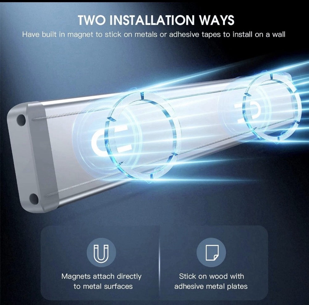 Energy-Efficient Dimmable Under Cabinet Lights, 63 LED Motion Sensor, 2 Pack