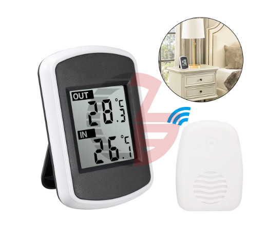 Wireless Indoor/Outdoor Digital Thermometer with Remote Sensor LCD Temperature