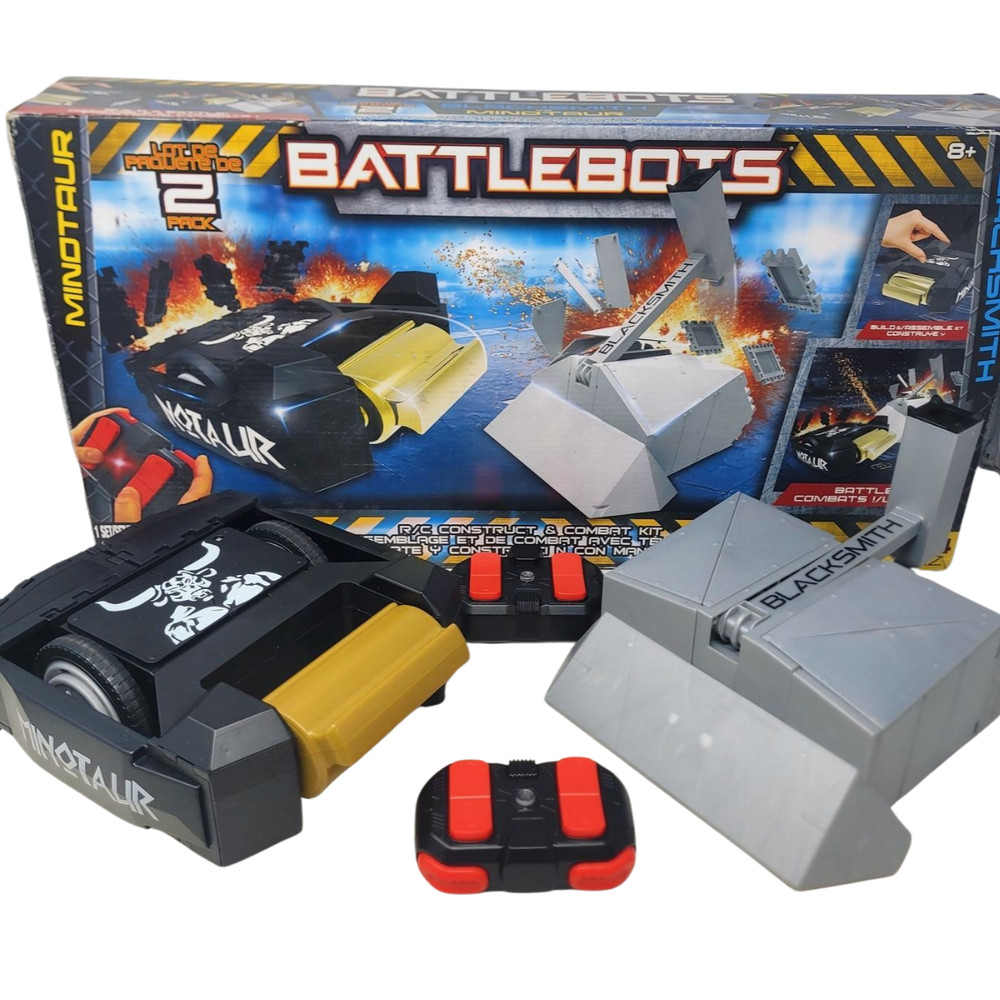 Battlebots R/C Construct & Combat RARE Minotaur and Blacksmith Complete Tested