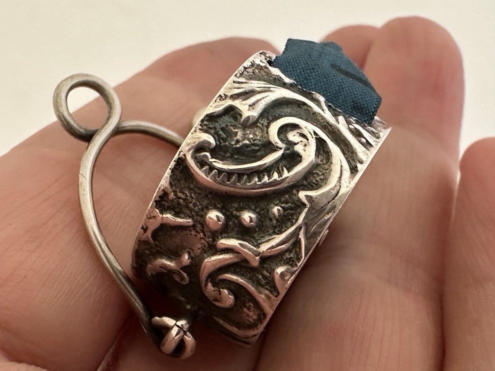 Victorian Solid Silver Chatelaine Tape Measure Lawrence Emanuel c.1900