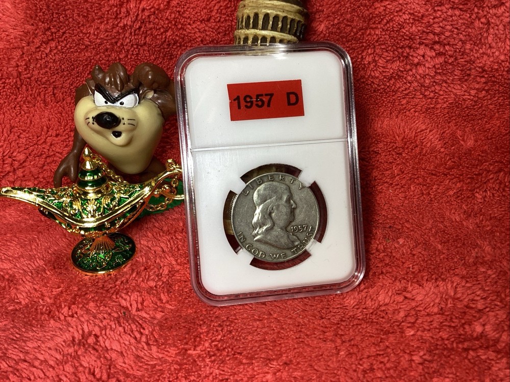 1957 D FRANKLIN HALF 💰 in GENERIC SLAB