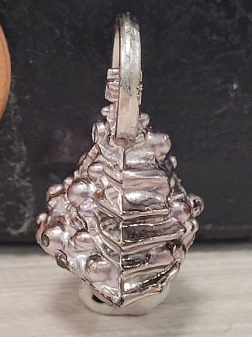 Vintage plastic Chrome CHRISTMAS TREE gumball charm prize jewelry
