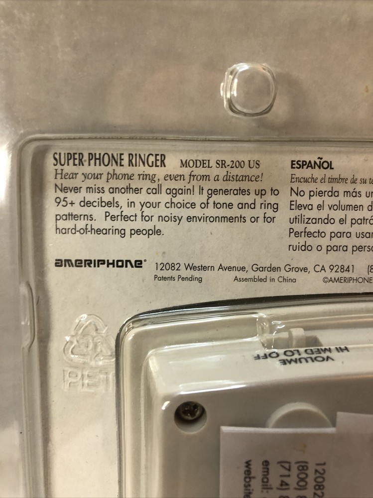 Ameriphone SR-200 95dB Super Loud Phone Ringer Lighted Visual Indicator